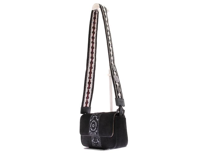 Autre Marque Borsa a tracolla in camoscio Nero - vista 5
