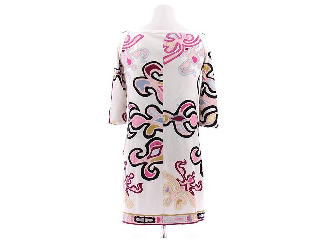 Emilio Pucci Abito in spugna bianco e multicolore - vista 2