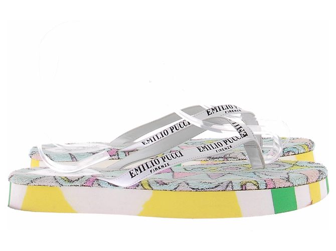 Emilio Pucci Infradito in spugna multicolore - vista 6