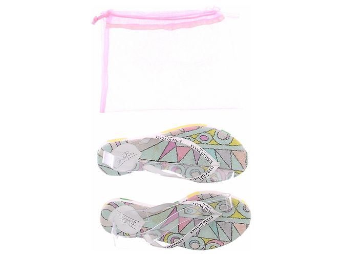 Emilio Pucci Infradito in spugna multicolore - vista 8