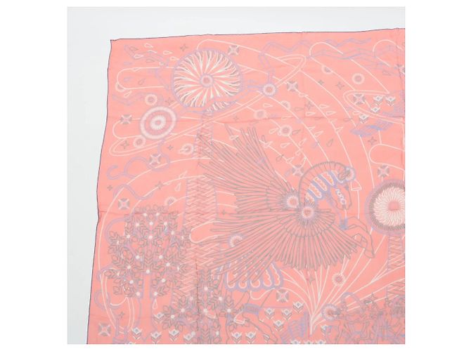Hermès Lenço Hermes Carre Géant 140 LA SOURCE DE PEGASE Vermelho - vista 2