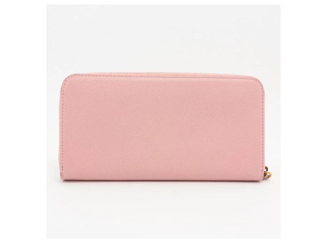 Cartera larga de piel Saffiano Prada Rosa - vista 2