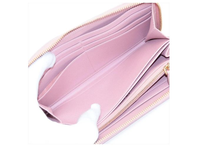 Cartera larga de piel Saffiano Prada Rosa - vista 5