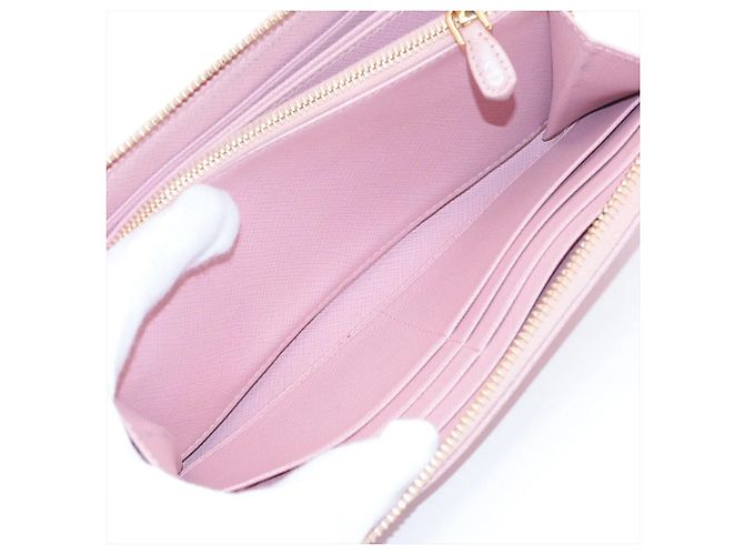 Cartera larga de piel Saffiano Prada Rosa - vista 8