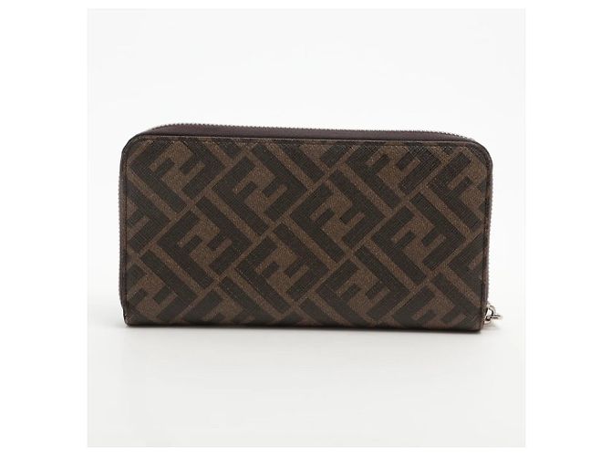 Fendi Zucca Zip-Around Wallet Brown - view 2