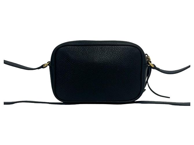 Borsa a tracolla mini e pochette in pelle GUCCI Soho Interlocking G con nappina Nero - vista 3