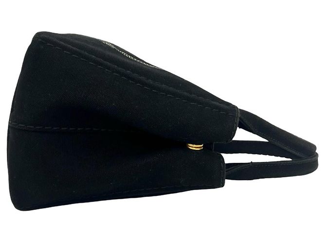 Tote Borsa a tracolla 2-Way Prada Canapa Logo Canvas Nero - vista 6