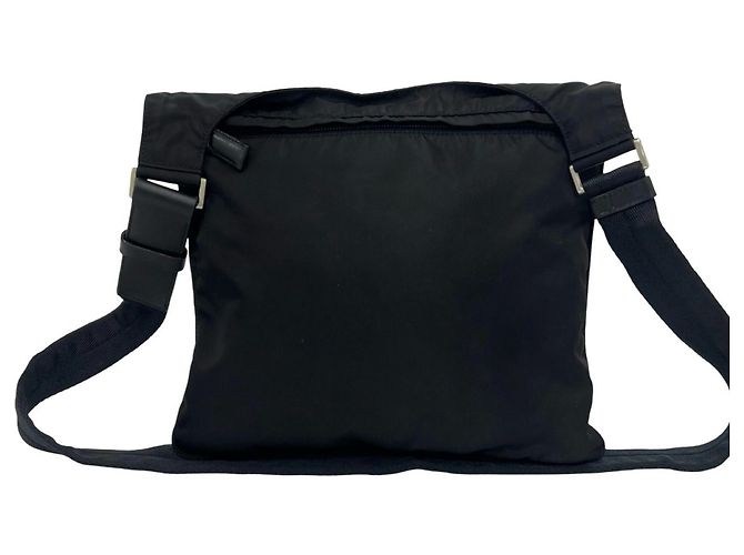 Prada Schultertasche mit Dreiecks-Logo-Plakette Schwarz - Ansicht 3