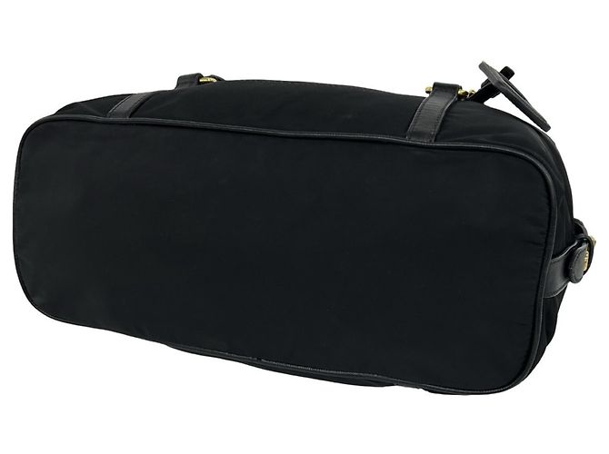 Prada Logo Hardware Tessuto Pocono Nylon Tote Bag Schwarz - Ansicht 8