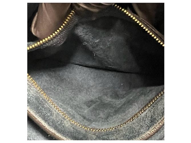 Céline Borsa a tracolla in pelle Celine Sangle Bucket Small Blu navy - vista 10