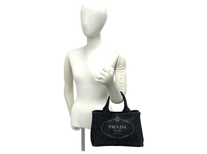 Bolso de mano PRADA Canapa Mini Tote Bag Negro - vista 2