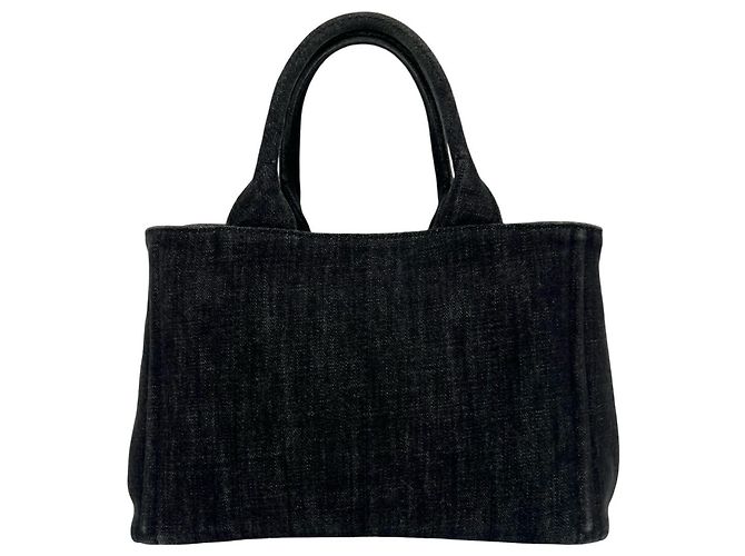 Bolso de mano PRADA Canapa Mini Tote Bag Negro - vista 3