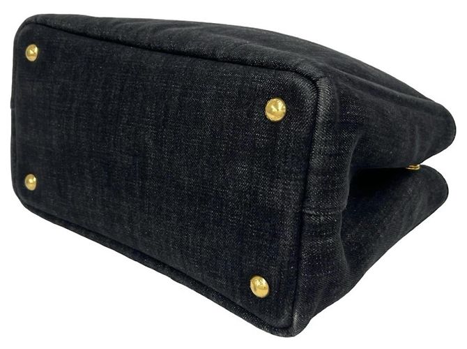 Bolso de mano PRADA Canapa Mini Tote Bag Negro - vista 8