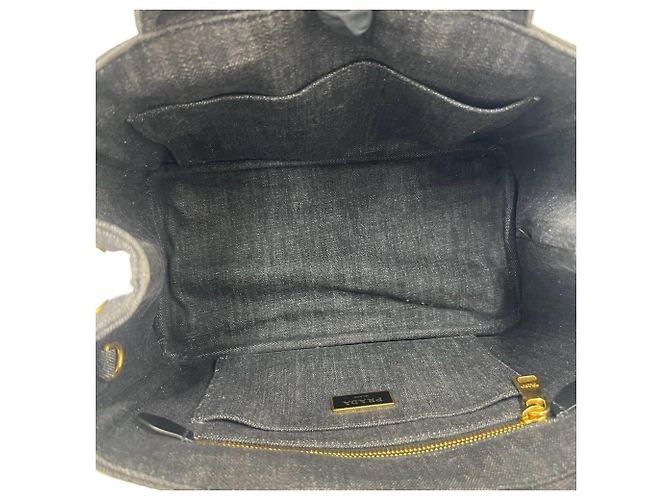 Bolso de mano PRADA Canapa Mini Tote Bag Negro - vista 9