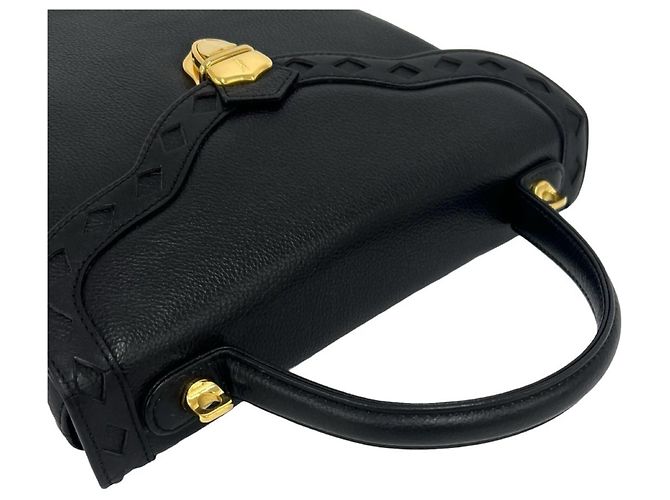 Borsa a tracolla 2-Way in pelle con logo traforato Yves Saint Laurent YSL Nero - vista 4