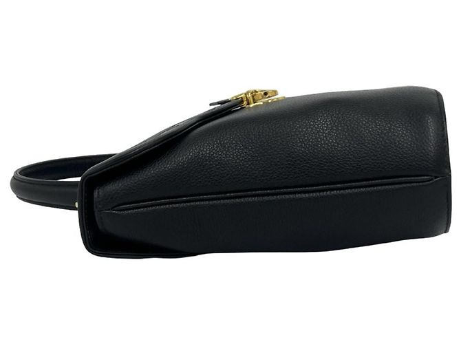 Borsa a tracolla 2-Way in pelle con logo traforato Yves Saint Laurent YSL Nero - vista 5