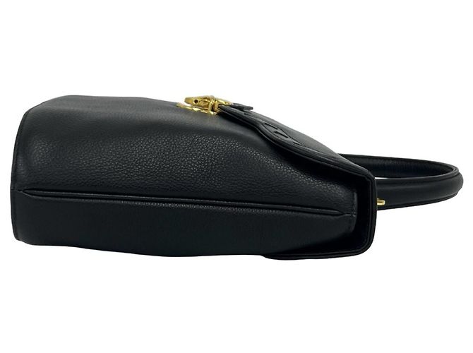 Borsa a tracolla 2-Way in pelle con logo traforato Yves Saint Laurent YSL Nero - vista 6
