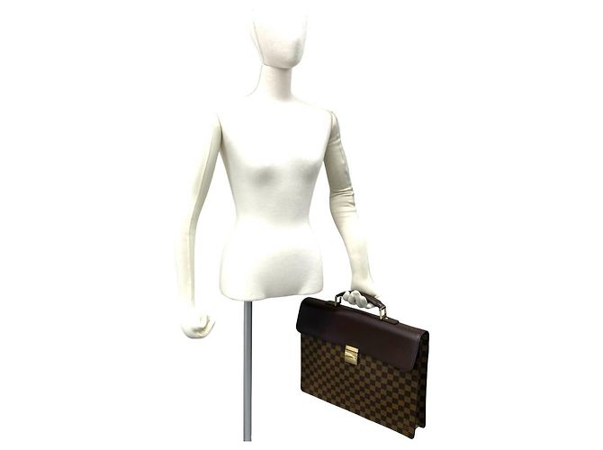 Borsa Business Louis Vuitton Altona PM Damier in Pelle Marrone - vista 2