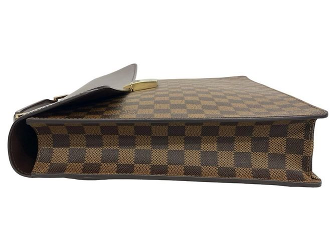 Borsa Business Louis Vuitton Altona PM Damier in Pelle Marrone - vista 5