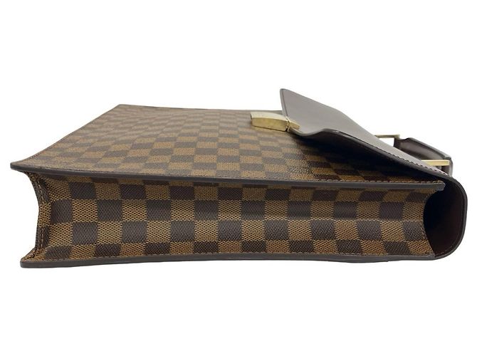 Borsa Business Louis Vuitton Altona PM Damier in Pelle Marrone - vista 6