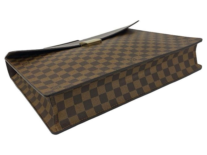 Borsa Business Louis Vuitton Altona PM Damier in Pelle Marrone - vista 7