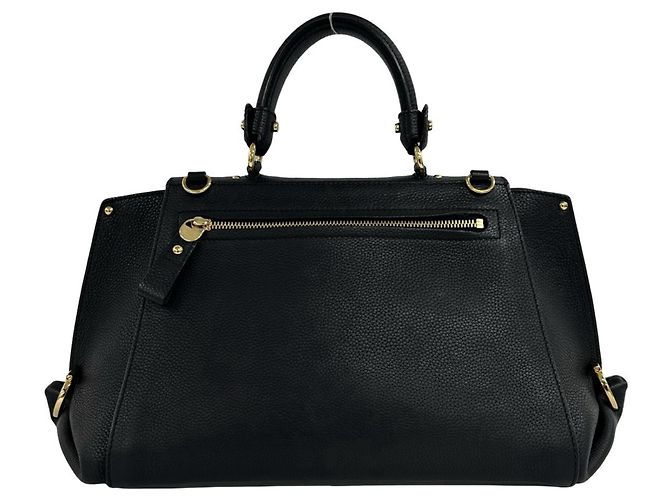 Bolsa de couro Salvatore Ferragamo com ferragens Gancini Preto - vista 3