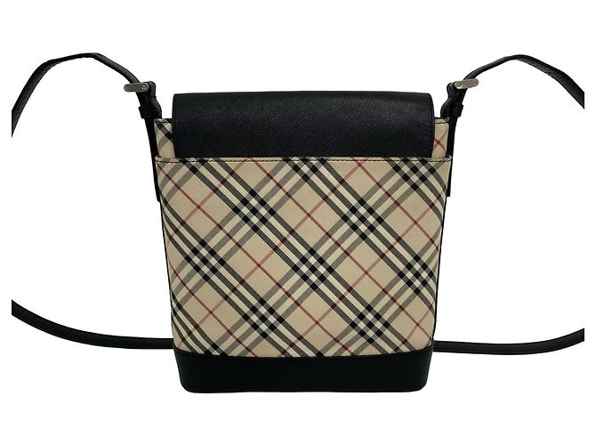Mini borsa a tracolla Burberry Nova Check Pattern Nero Beige - vista 3