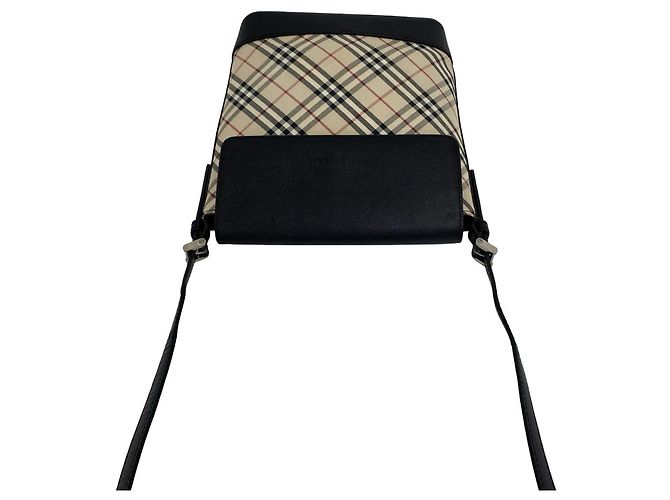 Mini borsa a tracolla Burberry Nova Check Pattern Nero Beige - vista 4