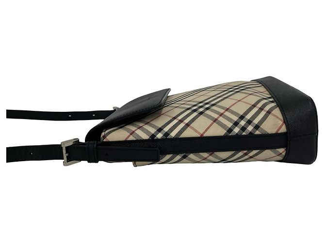 Mini borsa a tracolla Burberry Nova Check Pattern Nero Beige - vista 5