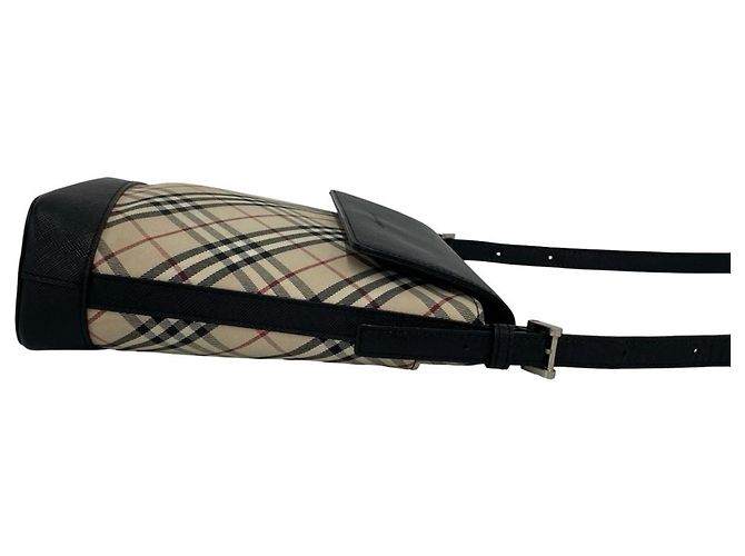 Mini borsa a tracolla Burberry Nova Check Pattern Nero Beige - vista 6