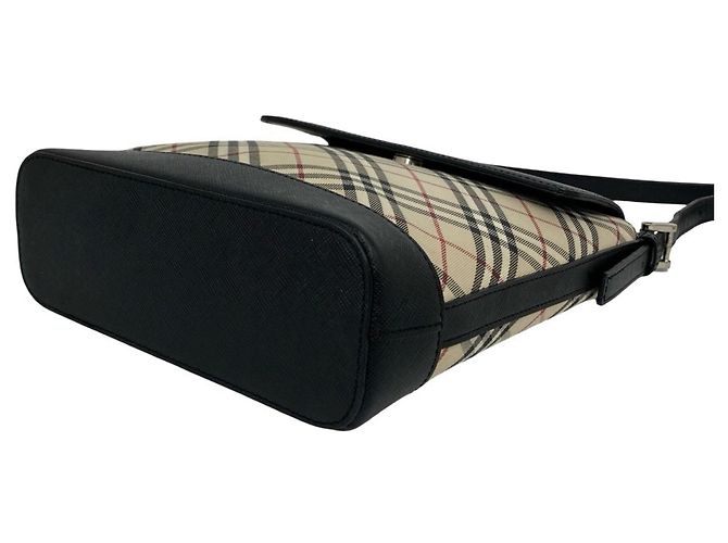 Mini borsa a tracolla Burberry Nova Check Pattern Nero Beige - vista 8