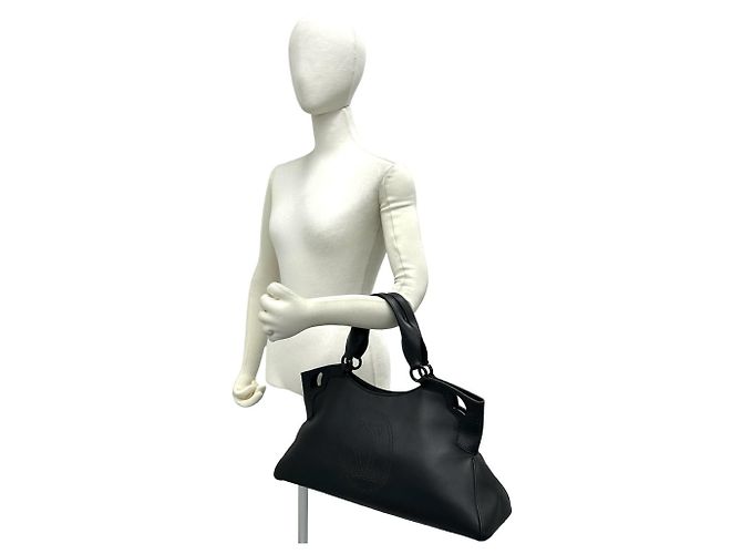 Cartier Marcello Handtasche aus Leder mit perforiertem Logo Schwarz - Ansicht 2