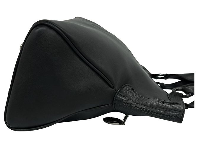 Cartier Marcello Handtasche aus Leder mit perforiertem Logo Schwarz - Ansicht 6