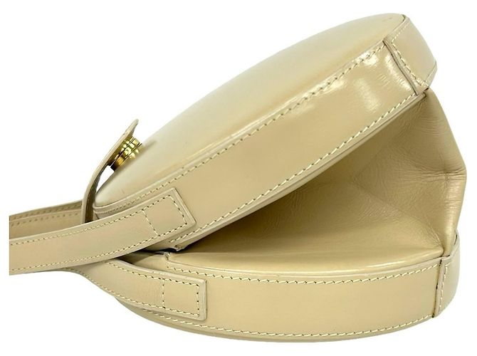 Loewe Vintage Anagram Mini Schultertasche aus Leder Beige - Ansicht 5