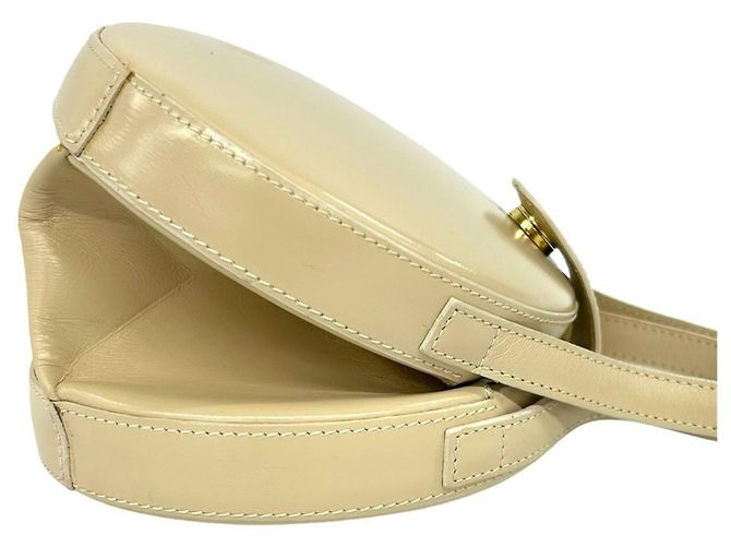 Loewe Vintage Anagram Mini Schultertasche aus Leder Beige - Ansicht 6