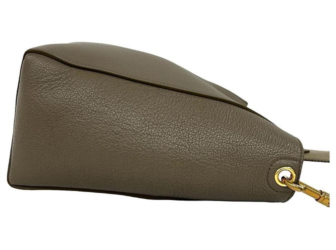 Céline Celine Sangle Bucket Small Leder-Schultertasche Beige - Ansicht 6