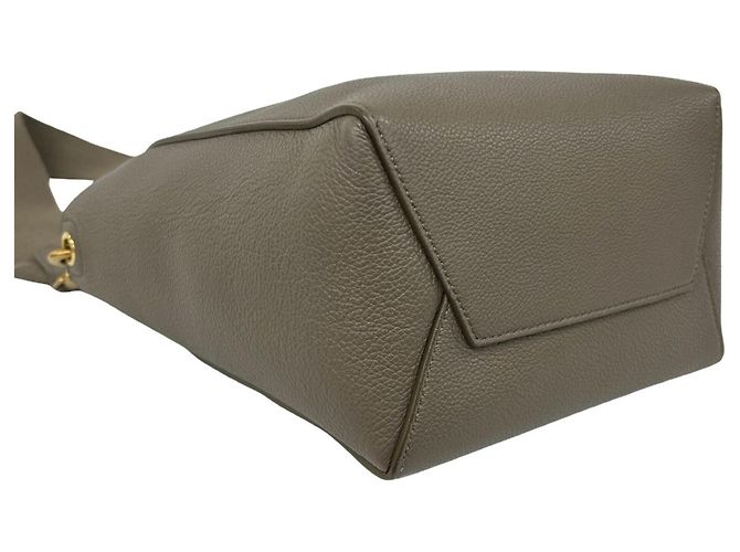 Céline Celine Sangle Bucket Small Leder-Schultertasche Beige - Ansicht 7