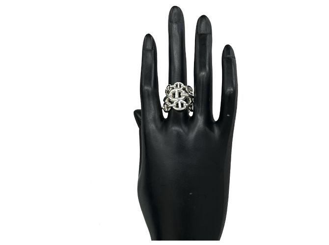 Ring Hermès Anello Hermes Chaine d'Ancre Enchainée GM Argento - vista 2