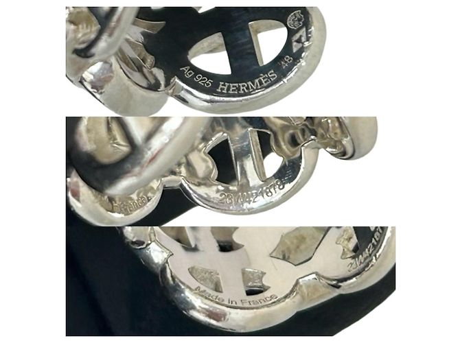 Ring Hermès Anello Hermes Chaine d'Ancre Enchainée GM Argento - vista 3