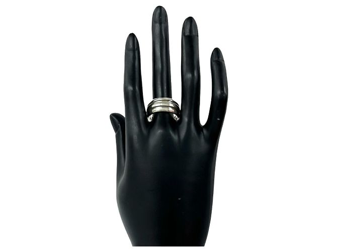 Autre Marque Anello Fascia Double Line Grooved Tiffany & Co. Argento - vista 2