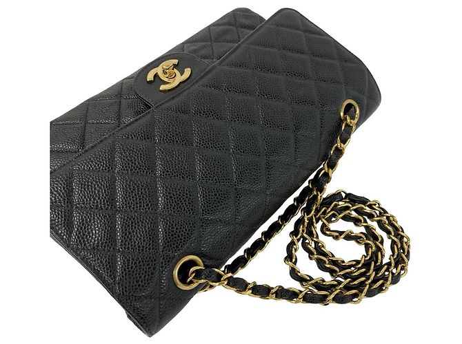 Borsa a tracolla Chanel Matelassé Coco Mark Double Flap Nero - Ansicht 4