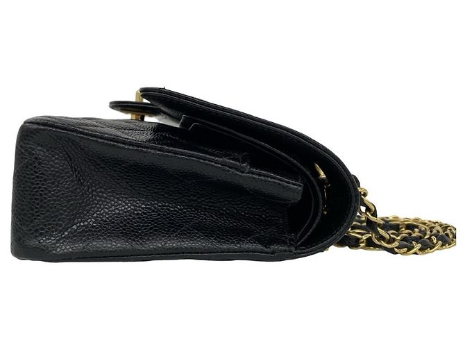 Borsa a tracolla Chanel Matelassé Coco Mark Double Flap Nero - Ansicht 6