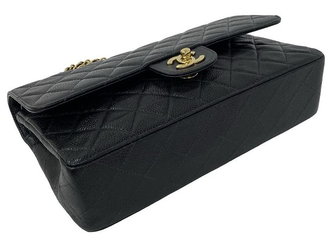 Borsa a tracolla Chanel Matelassé Coco Mark Double Flap Nero - Ansicht 7