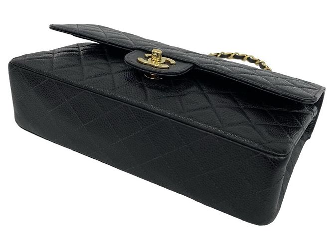 Borsa a tracolla Chanel Matelassé Coco Mark Double Flap Nero - Ansicht 8