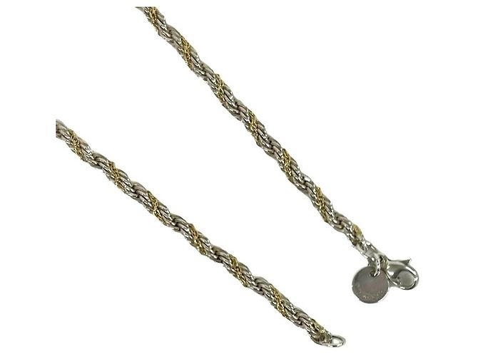 Autre Marque Collana Tiffany Vintage Twist Rope Argento D'oro - vista 6
