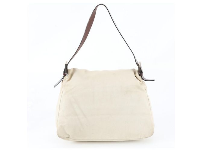 Borsa a spalla Fendi Mamma Bucket Baguette Marrone Beige - vista 3