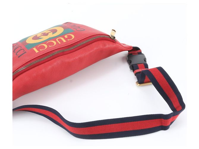 Borsa a tracolla 2-Way in pelle Gucci Rosso - vista 2