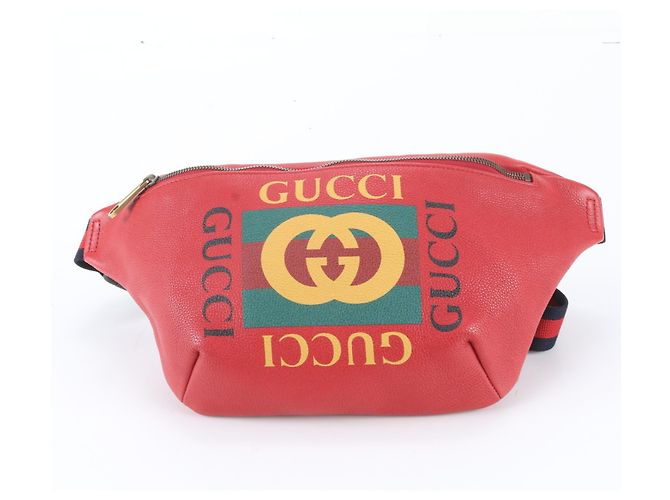 Borsa a tracolla 2-Way in pelle Gucci Rosso - vista 3