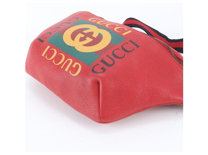 Borsa a tracolla 2-Way in pelle Gucci Rosso - vista 5