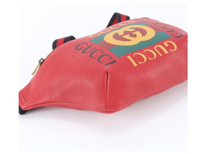 Borsa a tracolla 2-Way in pelle Gucci Rosso - vista 6